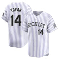 C.Rockies #14 Ezequiel Tovar Player White Limited Home Gdoa Stitched Jerseys
