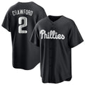 P.Phillies #2 Justin Crawford Player Black Alt Fashion Home Game Stitched Jerseys