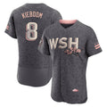 W.Nationals #8 Carter Kieboom Player Gray City Connect Limited Gdoa Stitched Jerseys