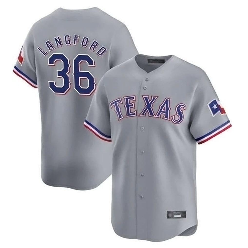 T.Rangers #36 Wyatt Langford Player Gray Home Limited Stitched Jerseys