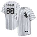 C.White Sox #88 Luis Robert Jr Player White Stripe Home Game Gdoa Stitched Jerseys