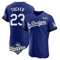 LA.Dodgers #23 Kyle Tucker Player Royal World Series City Connect Elite Home Gdoa Stitched Jerseys