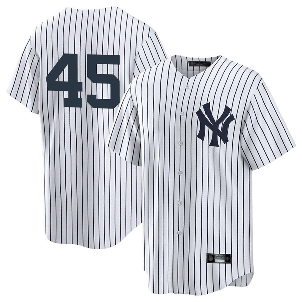 NY.Yankees #45 Gerrit Cole Player White Game Home Gdoa Stitched Jerseys