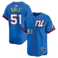 A.Braves #51 Chris Sale Player Blue National League Limited Stitched Jerseys