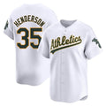 Athletics #35 Rickey Henderson Player White Limited Home Stitched Jersey