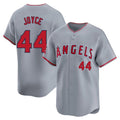 LA.Angels #44 Ben Joyce Player Gray Home Limited Gdoa Stitched Jerseys