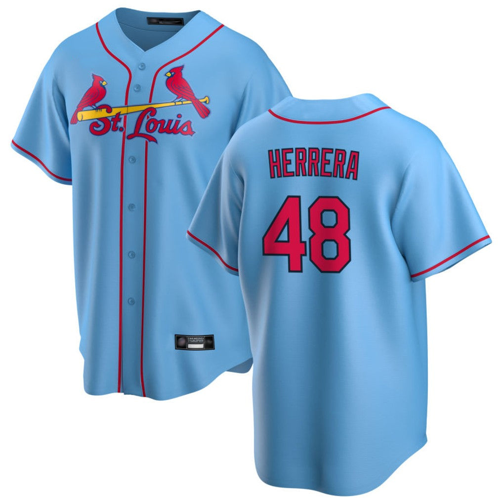 St. Louis Cardinals #48 Ivan Herrera Player Light Blue  Home Game Gdoa Stitched Jerseys