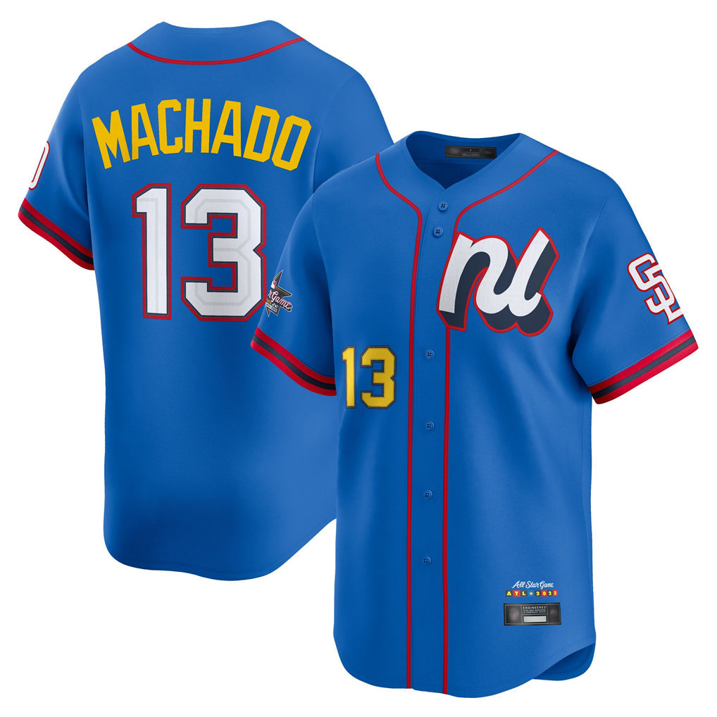 S.Diego Padres #13 Manny Machado Player Blue National League All-Star Game Limited Gdoa Stitched Jerseys