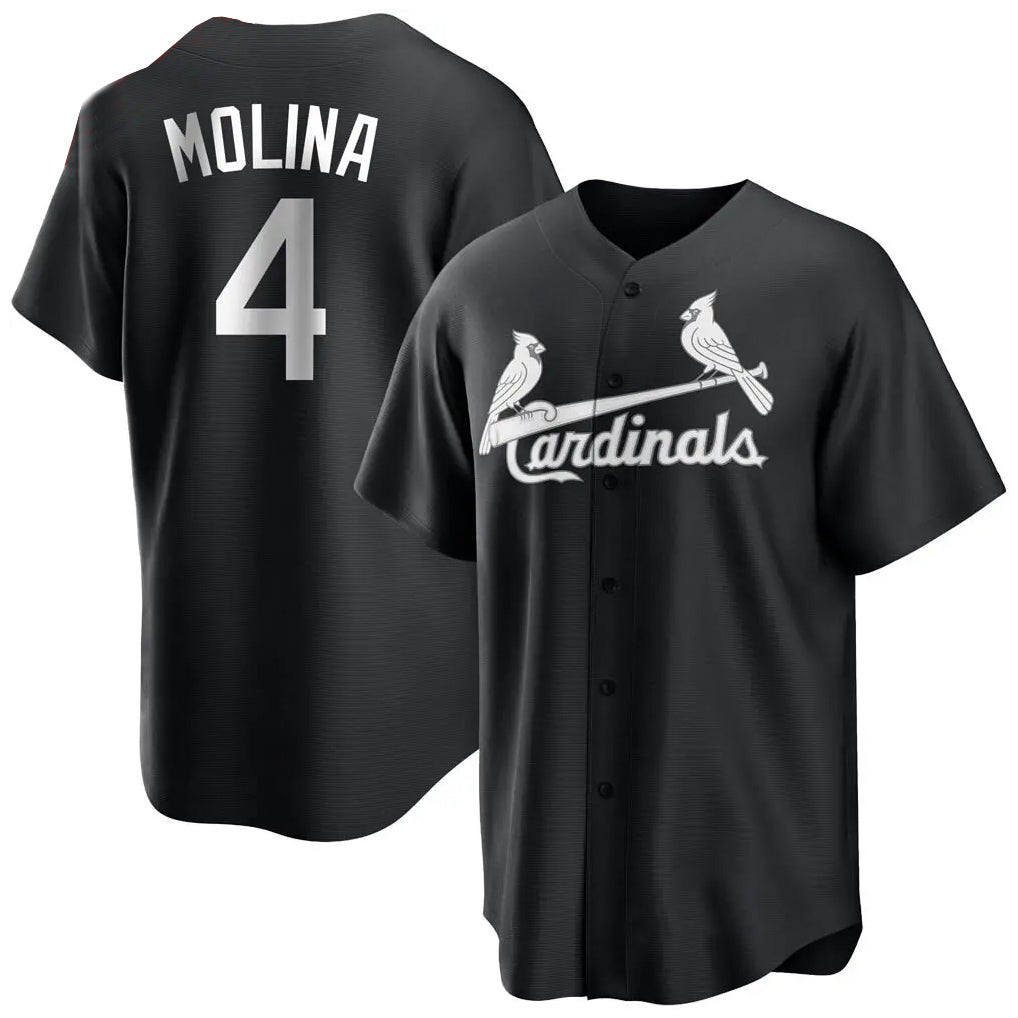 St. Louis Cardinals #4 Yadier Molina Player Black City Connect Home Limited Stitched Jerseys