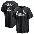 St. Louis Cardinals #4 Yadier Molina Player Black City Connect Home Limited Gdoa Stitched Jerseys