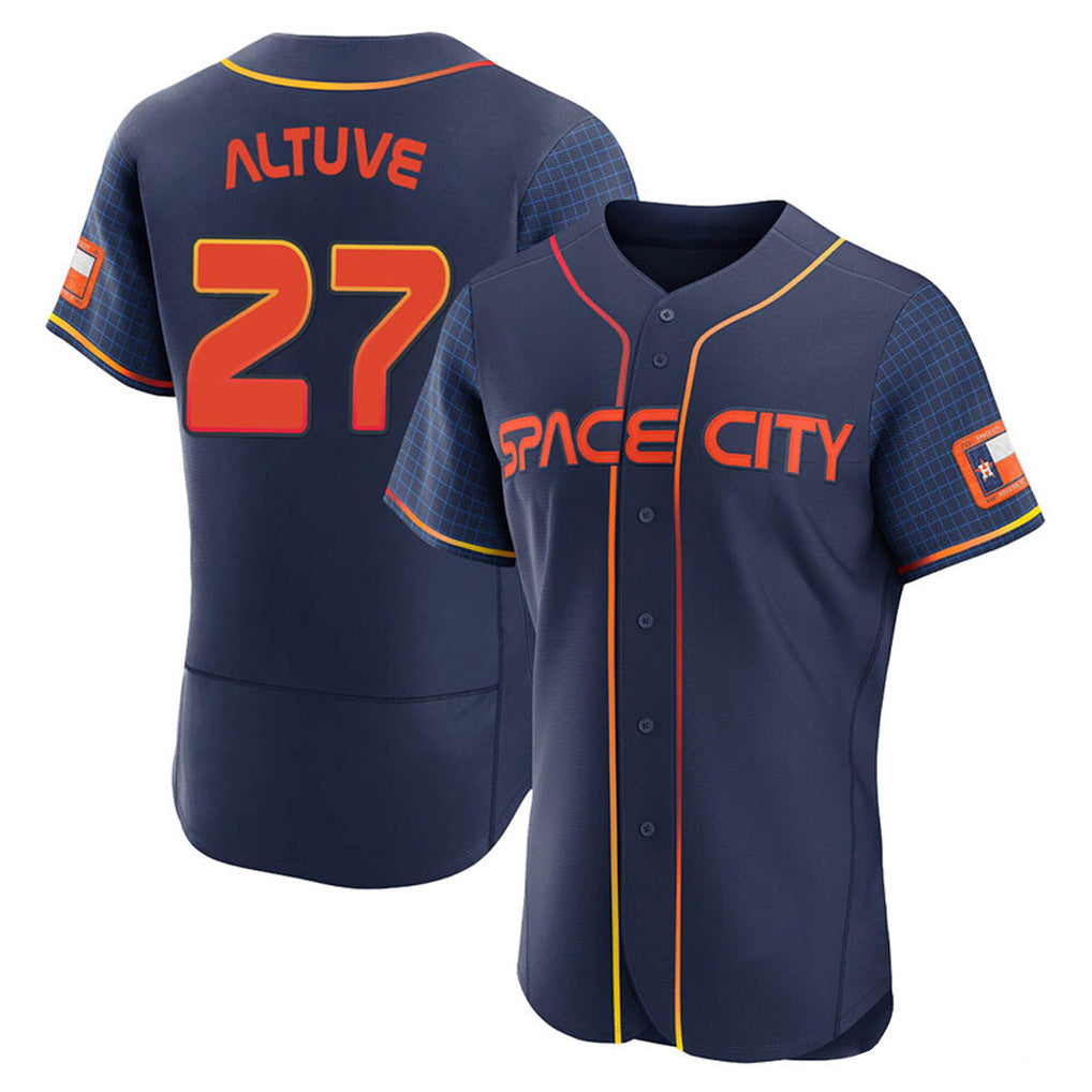 H.Astros #27 Jose Altuve Player Navy City Connect Limited Elite Home Gdoa Stitched Jerseys