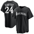 S.Mariners #24 Ken Griffey Jr Player Black Home Limited Gdoa Stitched Jerseys
