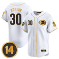 C.Reds #30 Ken Griffey Player White-Gold Vapor Premier Limited Home Gdoa Stitched Jerseys