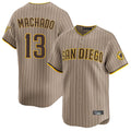 S.Diego Padres #13 Manny Machado Player Khaki Home Limited Stitched Jerseys