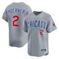 C.Cubs #2 Nico Hoerner Player Gray Road Limited Home Gdoa Stitched Jerseys