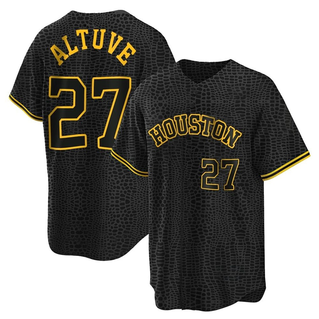H.Astros #27 Jose Altuve Player Snake Skin City Home Game Gdoa Stitched Jerseys