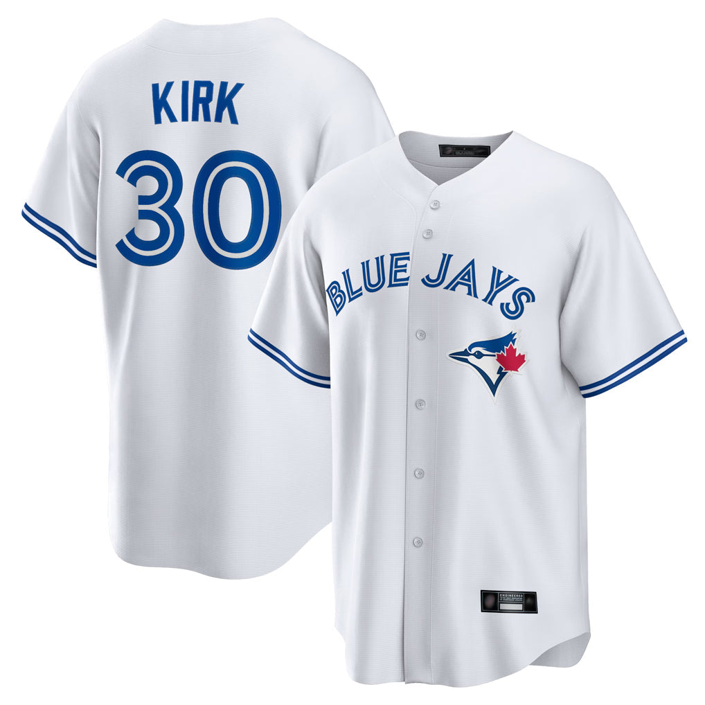 T.Blue Jays #30 Alejandro Kirk Player White Home Game Stitched Jerseys