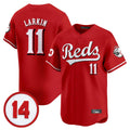 C.Reds #11 Barry Larkin Player Red Vapor Premier Limited Home Gdoa Stitched Jerseys
