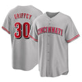 C.Reds #30 Ken Griffey Player Gray Home Game Gdoa Stitched Jerseys