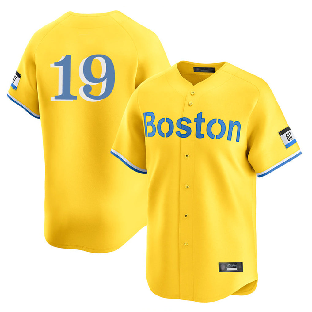 B.Red Sox #19 Roman Anthony Player Yellow Limited Home Game Gdoa Stitched Jerseys