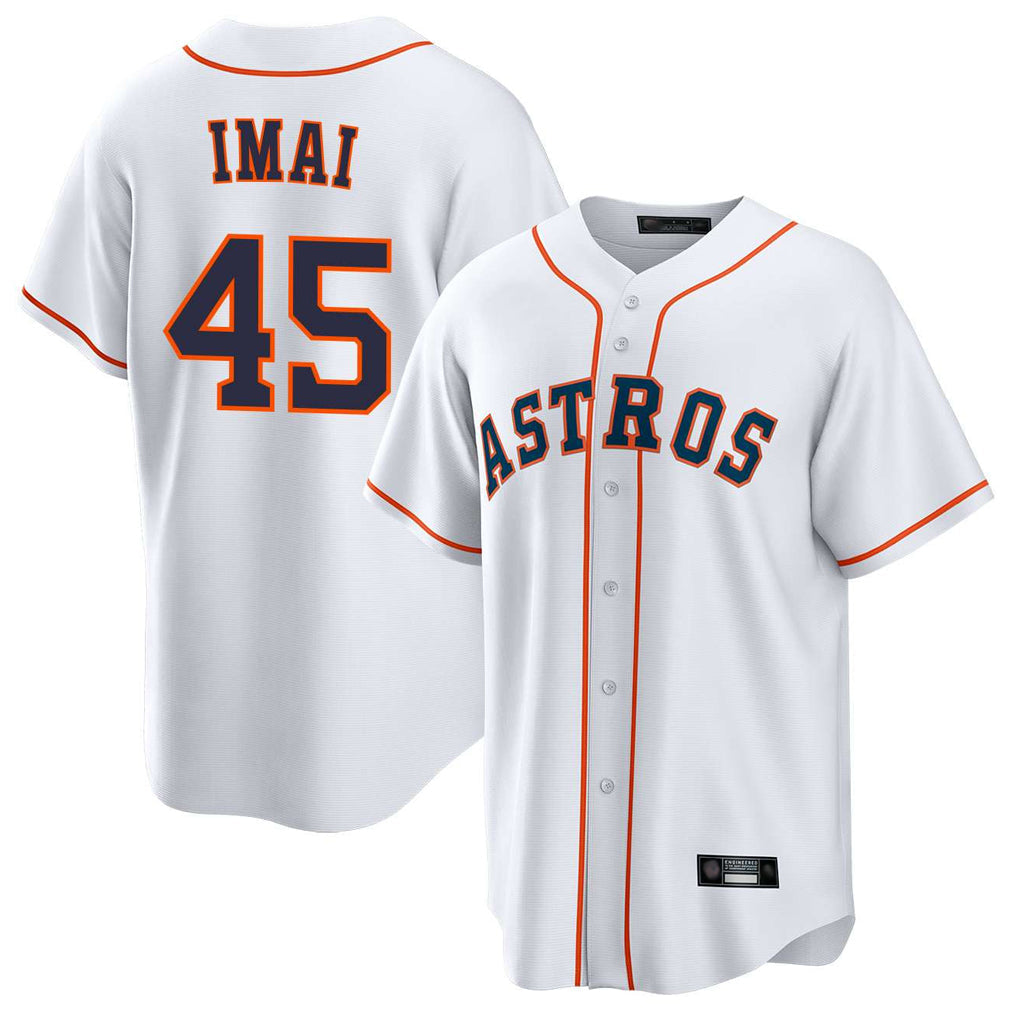 H.Astros #45 Tatsuya Imai Player White Home Game Gdoa Stitched Jerseys