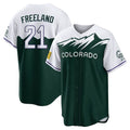 C.Rockies #21 Kyle Freeland Player Green City Connect Home Game Gdoa Stitched Jerseys