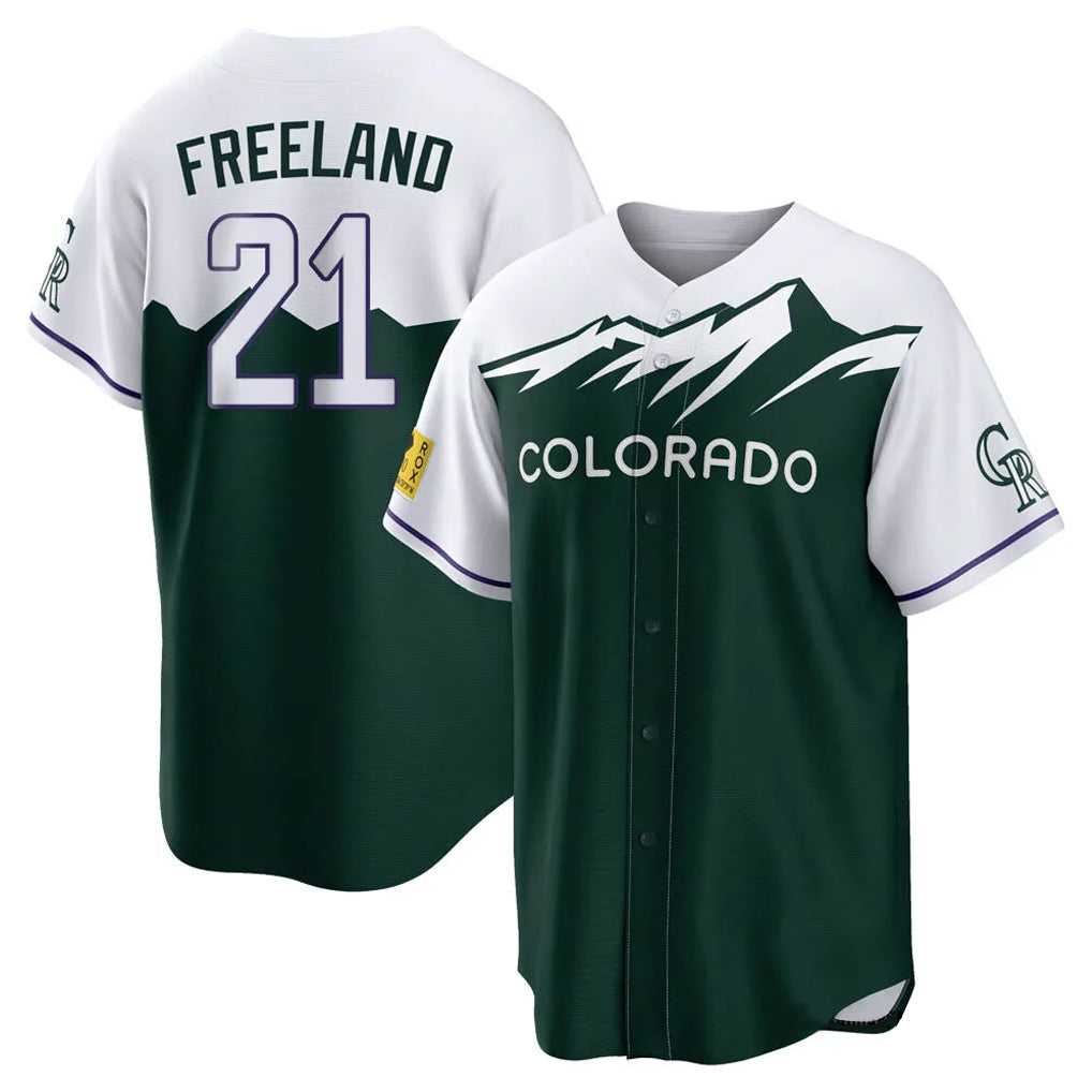C.Rockies #21 Kyle Freeland Player Green City Connect Home Game Gdoa Stitched Jerseys