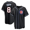 C.Cubs #8 Ian Happ Player Black Fashion Out Game Gdoa Stitched Jerseys