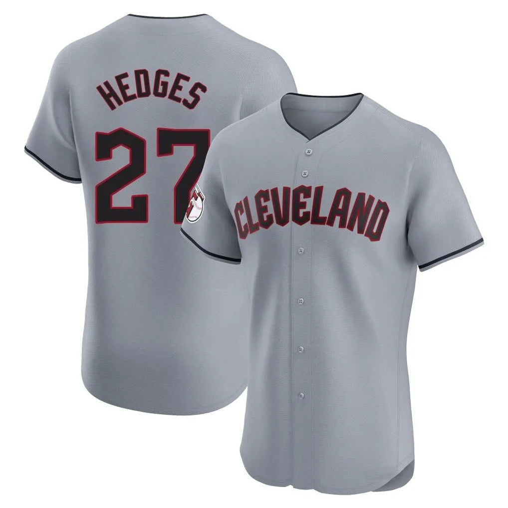 C.Guardians #27 Austin Hedges Player Gray Road Limited Elite Home Gdoa Stitched Jerseys