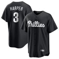 P.Phillies #3 Bryce Harper Player Black Alt Fashion Home Game Stitched Jerseys