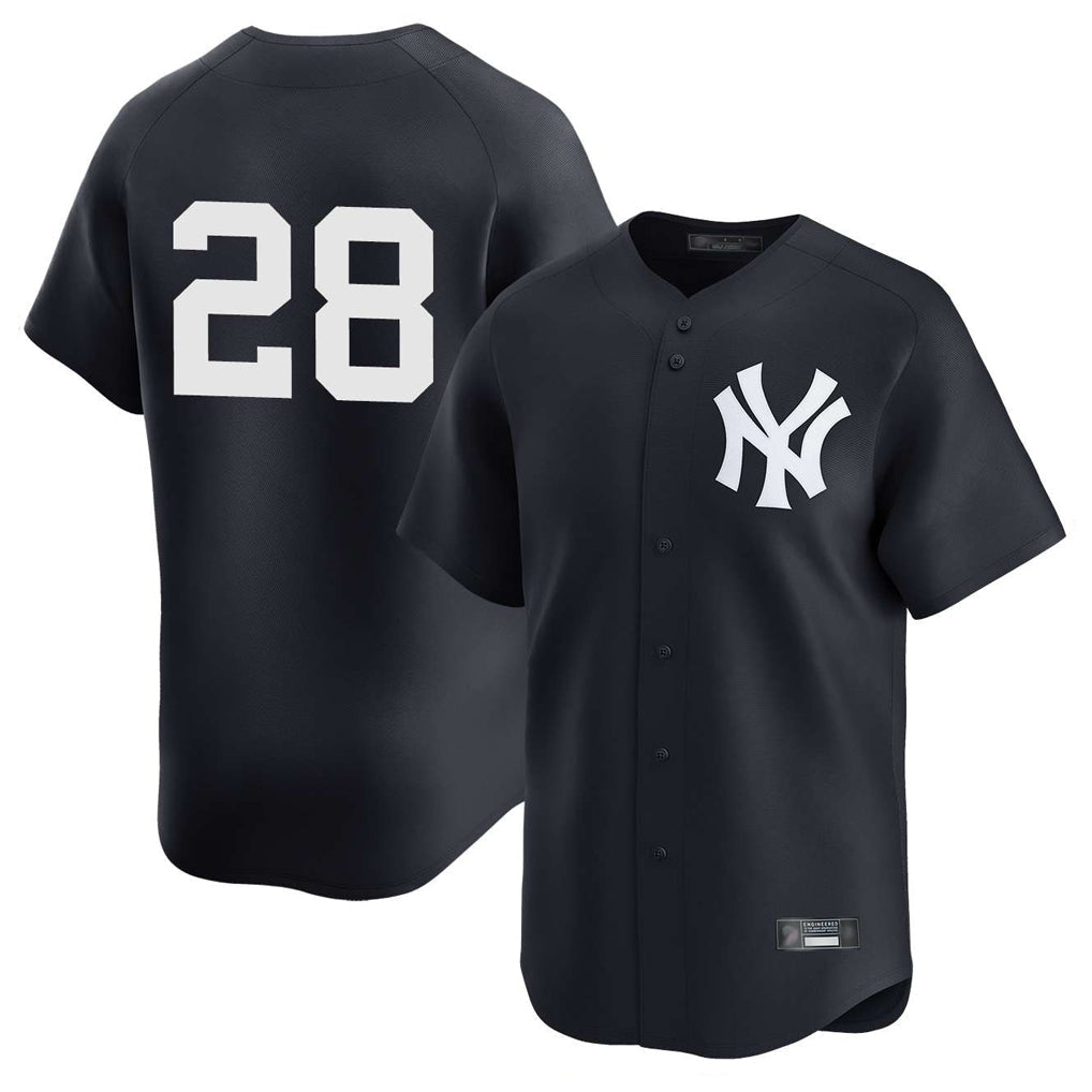 NY.Yankees #28 Austin Wells Player Navy Alternate Limited Gdoa Stitched Jerseys