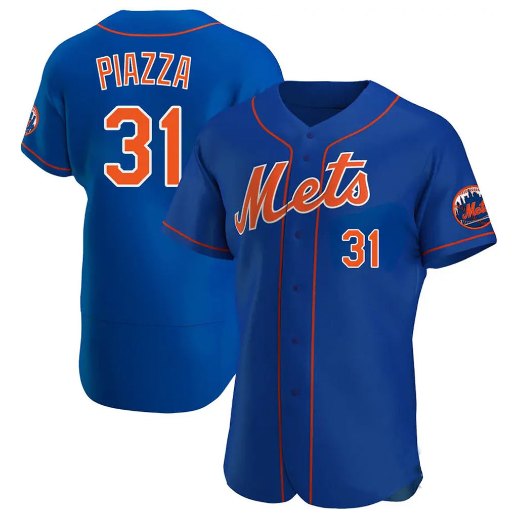 NY.Mets #31 Mike Piazza Player Royal Limited Elite Home Gdoa Stitched Jerseys
