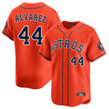 H.Astros #44 Yordan Alvarez Player Orange Home Limited Gdoa Stitched Jerseys
