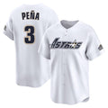 H.Astros #3 Jeremy Pena Player White Throwback Cooperstown Collection Limited Gdoa Stitched Jerseys