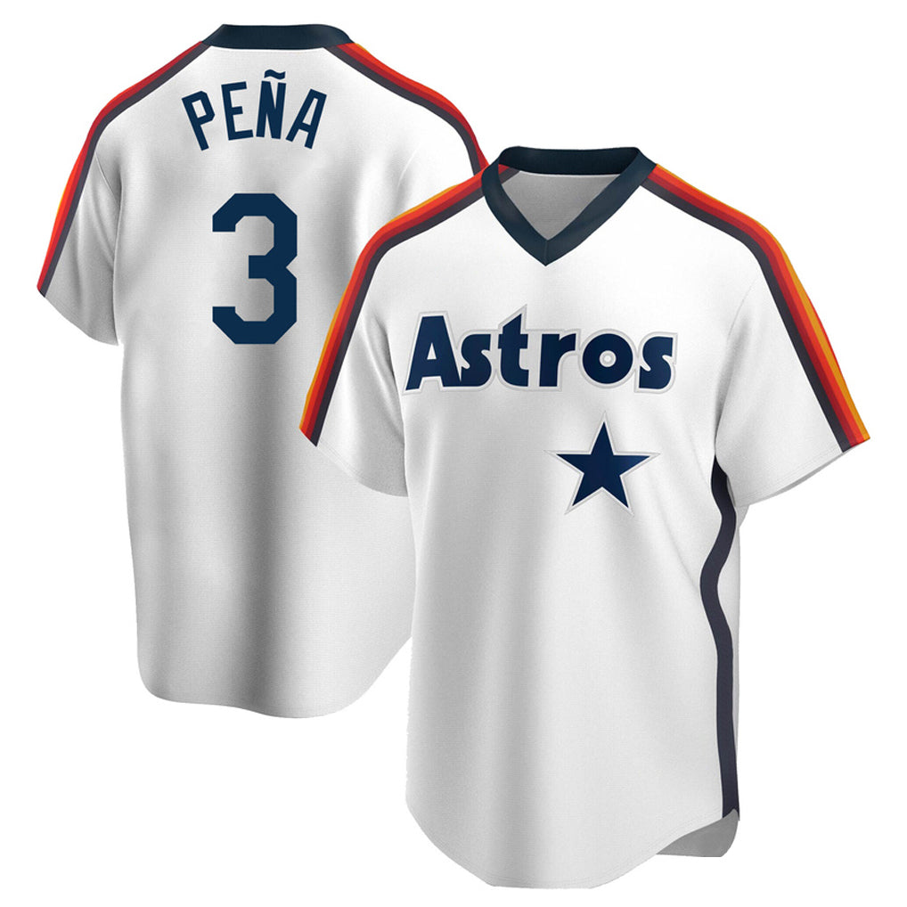 H.Astros #3 Jeremy Pena Player White Cooperstown Collection T-shirt Gdoa Stitched Jerseys