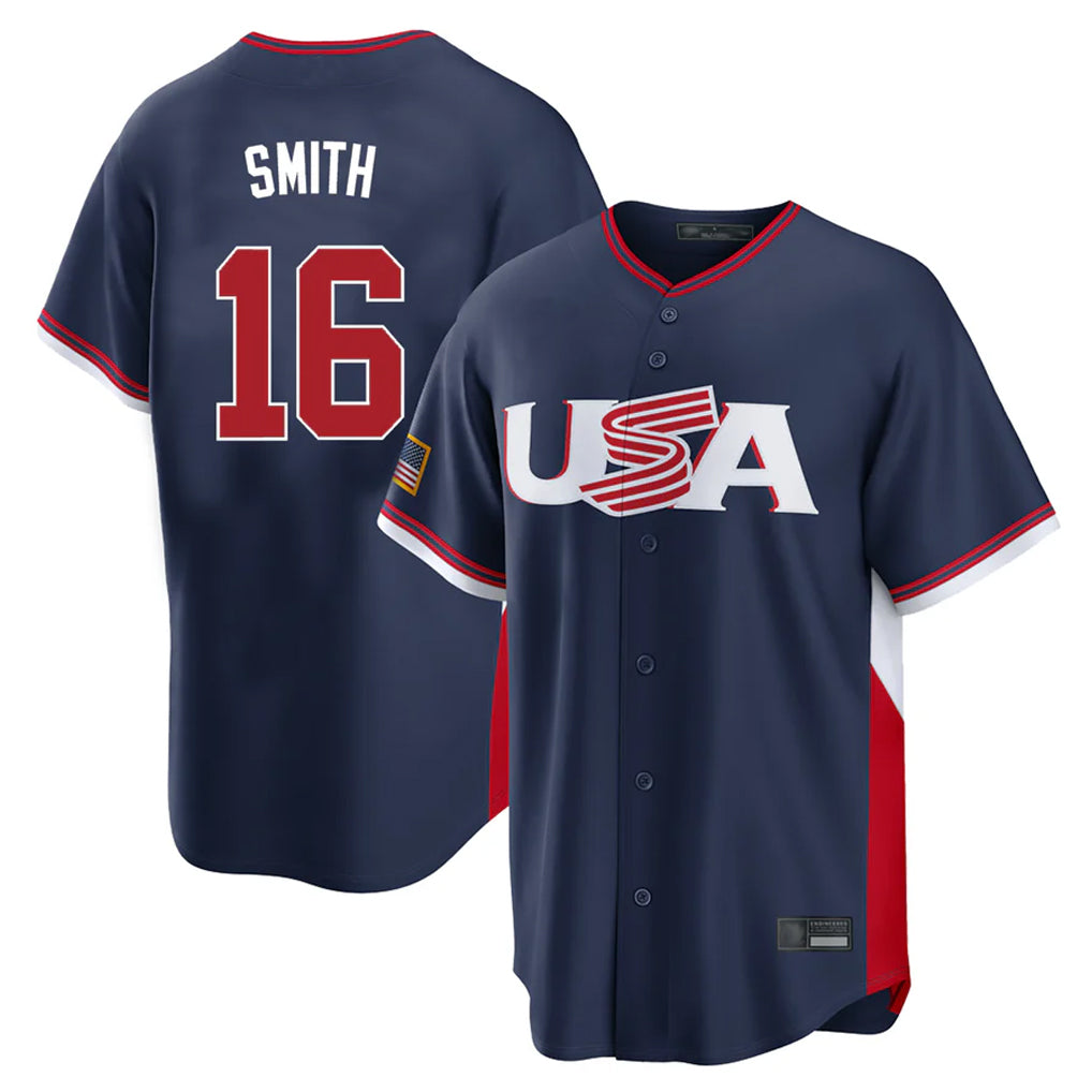 LA.Dodgers #16 Will Smith Player Navy USA 2026 World Classic Limited Home Gdoa Stitched Jerseys
