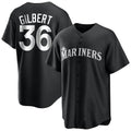 S.Mariners #36 Logan Gilbert Player Black Home Limited Gdoa Stitched Jerseys