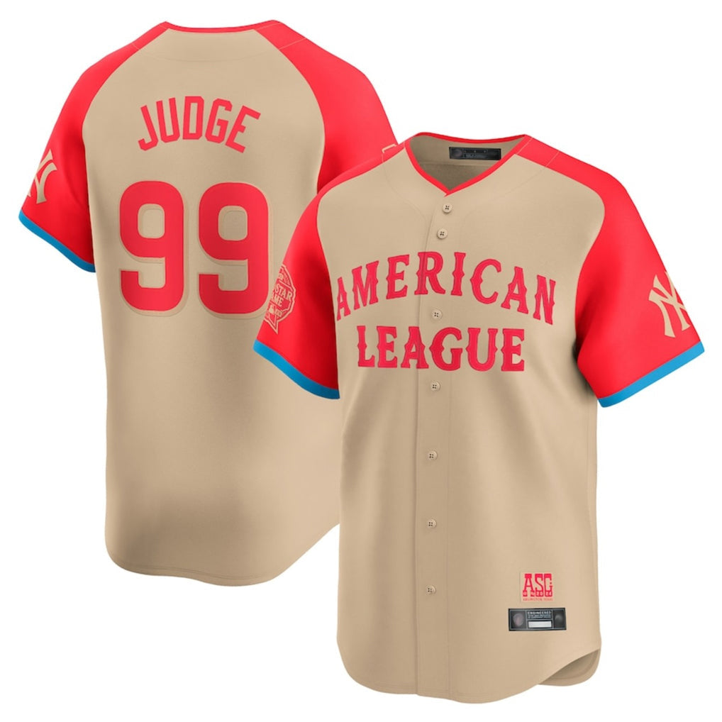 NY.Yankees #99 Aaron Judge Player Cream All-Star Home Limited Stitched Jerseys
