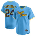 M.Brewers #24 William Contreras Player Light Blue City Connect Home Limited Gdoa Stitched Jerseys
