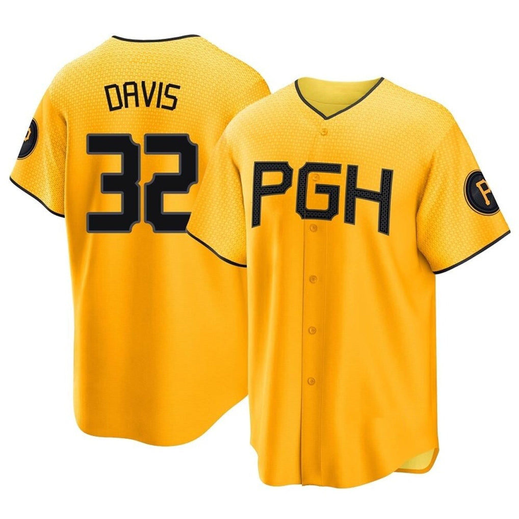 P.Pirates #32 Henry Davis Player Gold City Connect Home Game Stitched Jerseys