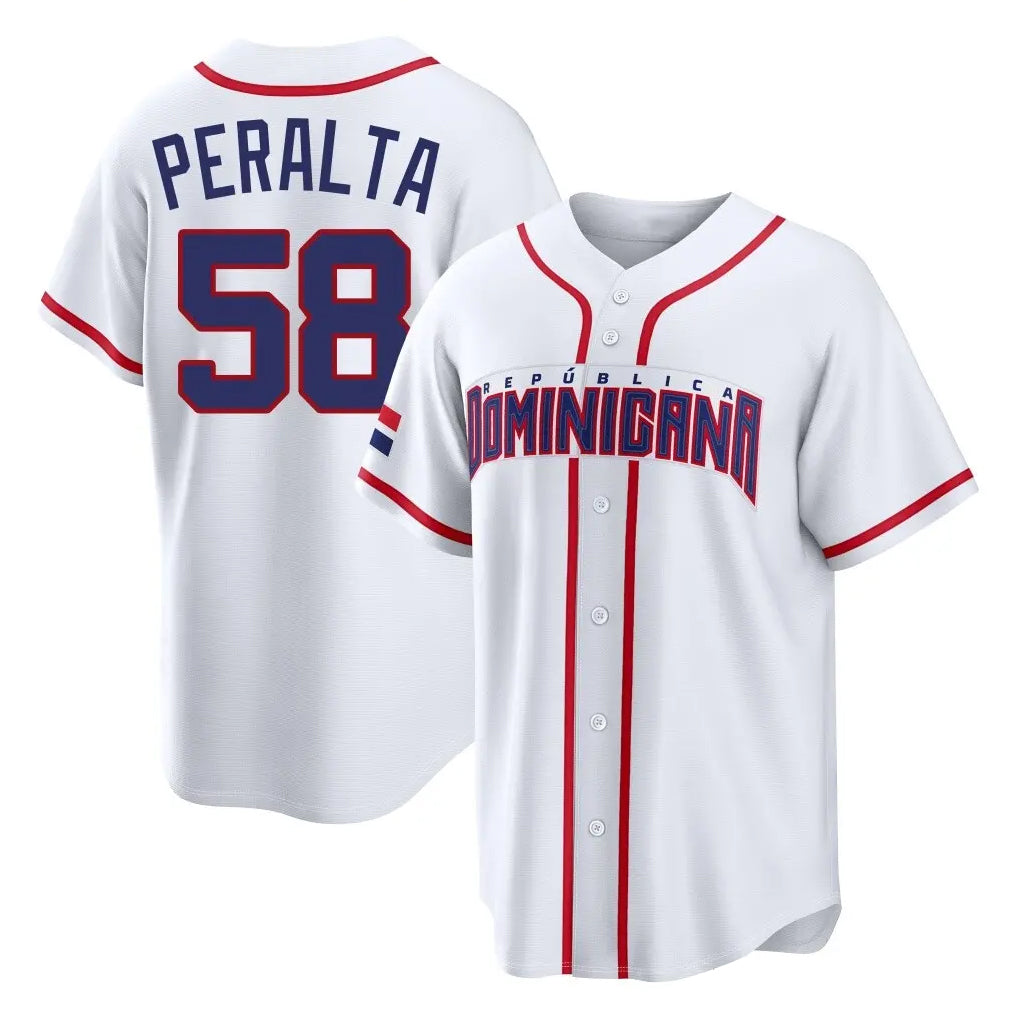 S.Diego Padres #58 Wandy Peralta Player White 2026 World Classic Home Limited Stitched Jerseys