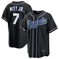 KC.Royals #7 Bobby Witt Jr. Player Black Carbon Fashion Home Game Gdoa Stitched Jerseys