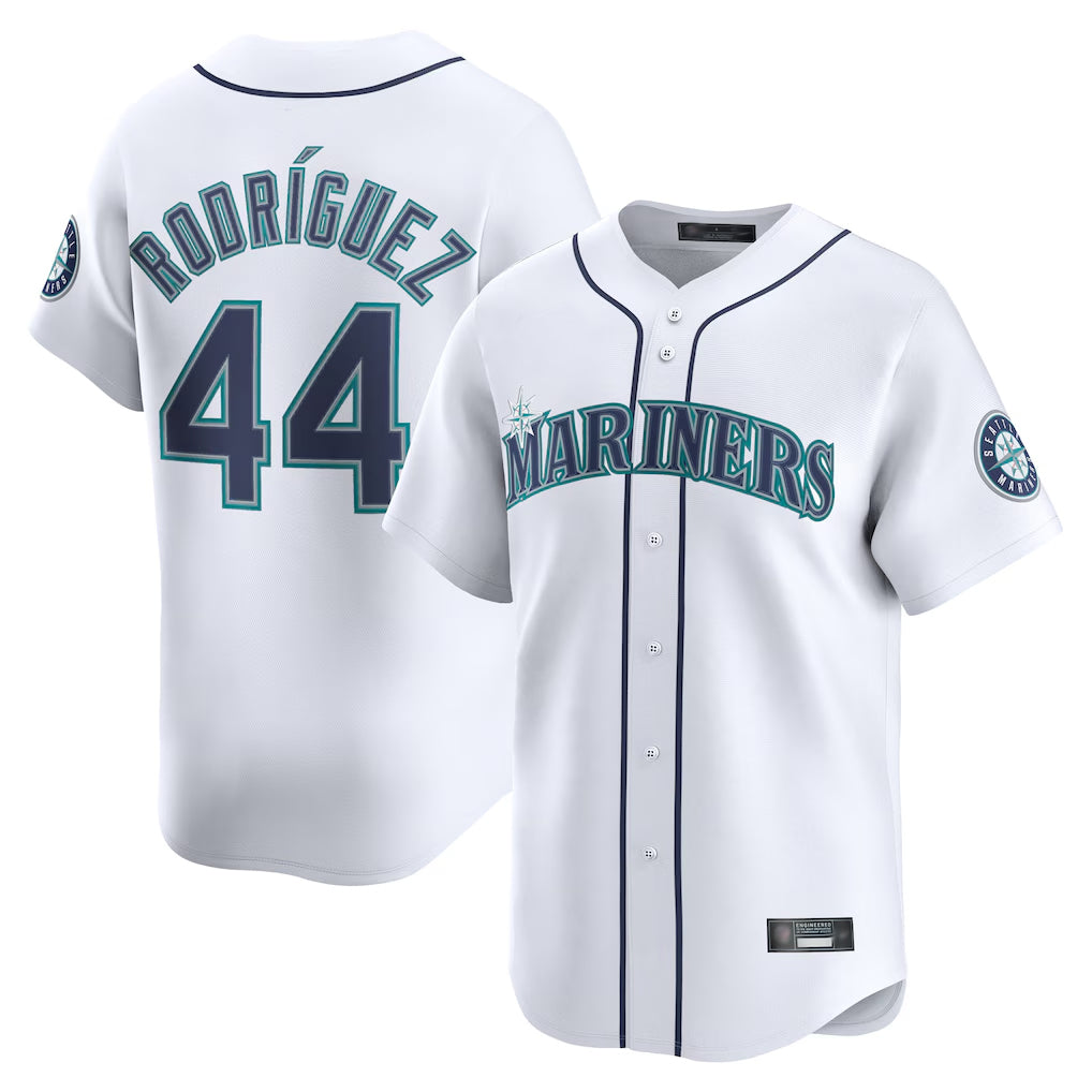 S.Mariners #44 Julio Rodriguez Player White Home Limited Stitched Jerseys