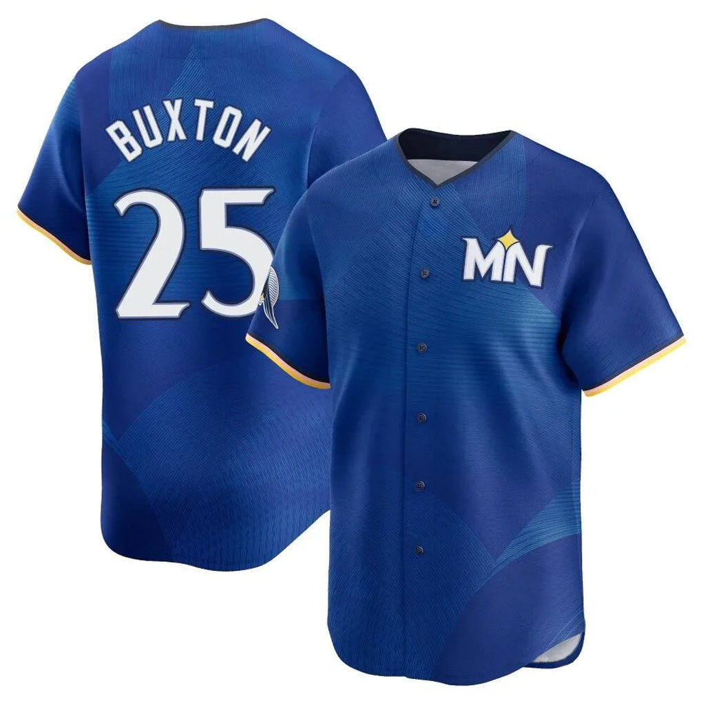 M.Twins #25 Byron Buxton Player Royal City Connect Limited Home Gdoa Stitched Jerseys