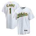 Athletics #1 Denzel Clarke player White Home 2026 Official Stitched Jersey
