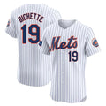 NY.Mets #19 Bo Bichette Player White Home Limited Elite Gdoa Stitched Jerseys