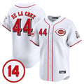 C.Reds #44 Elly De La Cruz Player White Vapor Premier Limited Home Gdoa Stitched Jerseys