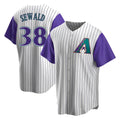A.Diamondbacks #38 Paul Sewald Player  Cream Purple Alternate Cooperstown Collection Stitched Jersey