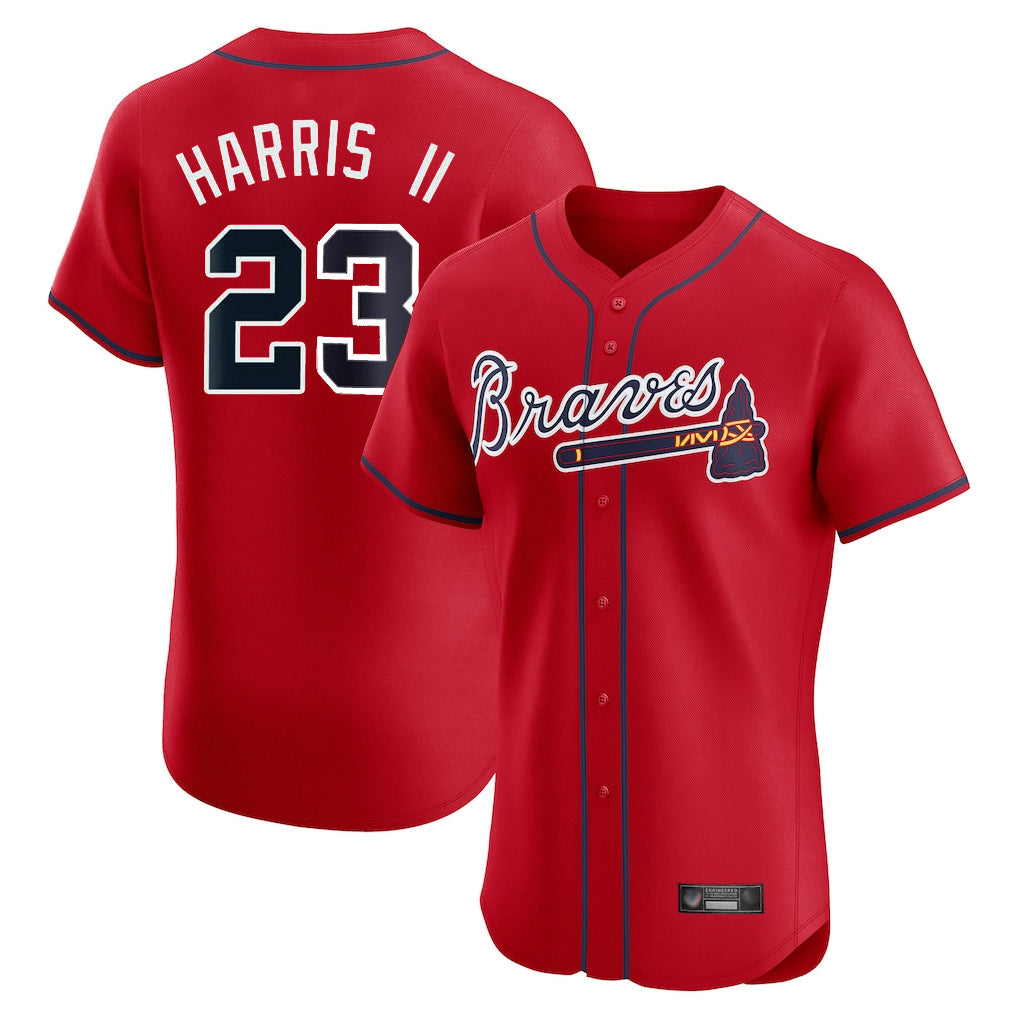A.Braves #23 Michael Harris II Player Red Limited Elite Home Game Gdoa Stitched Jerseys