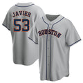 H.Astros #53 Cristian Javier Player Gray Home Game Gdoa Stitched Jerseys